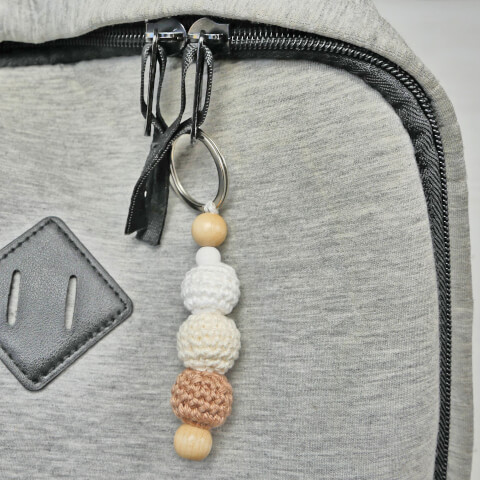 personalised key fob as bag charm